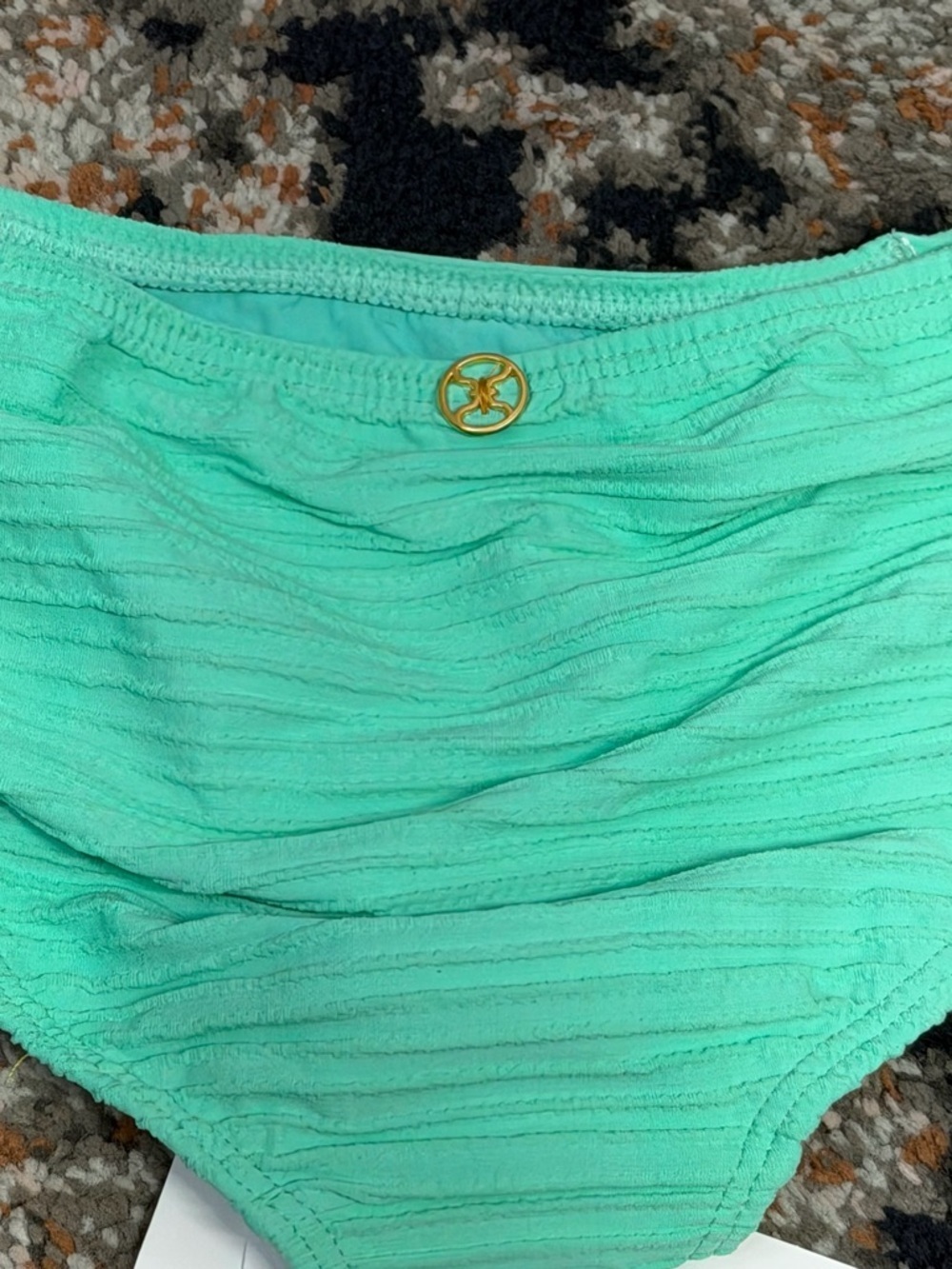 NWT Vix Paula Hermanny ‘Dune Fany’ Ribbed Bikini Briefs in Mint / Teal Size S - Picture 11 of 12